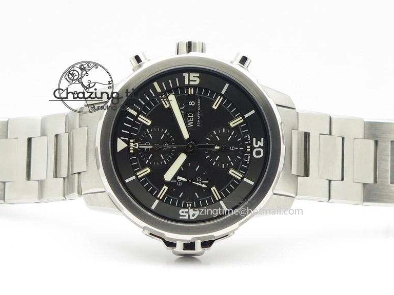 MIROTIME 0130 Classic Aquatimer Chrono IW376803 V6F 1:1 Best Edition Black Dial On SS Bracelet A 7361